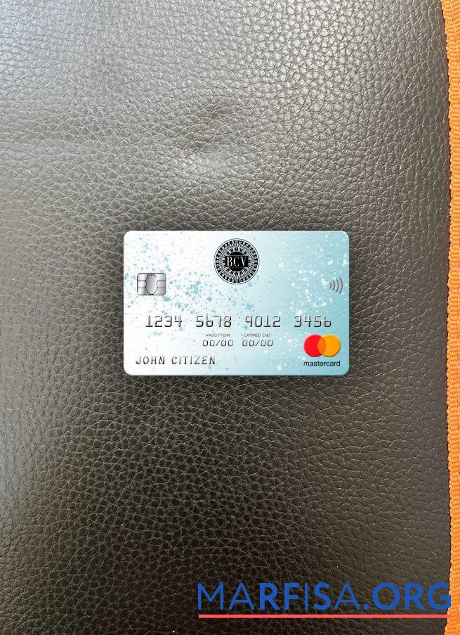 Printable Venezuela Banco Central de Venezuela bank mastercard photolook front real example